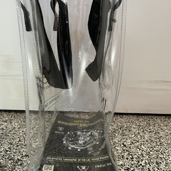 Las Vegas RAIDERS / Invicta clear tote bag, New - Picture 2 of 3